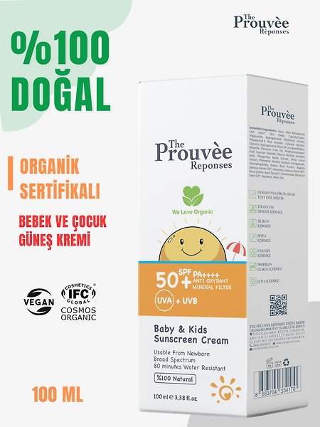 The Prouvee Reponses 50+ SPF Bebek & Çocuk Güneş Kremi 100 ml
