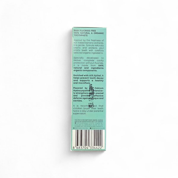 The Prouvee Reponses %100 Doğal Organik Bebek ve Çocuk Muzlu Diş Macunu 50 ml (Florürsüz)