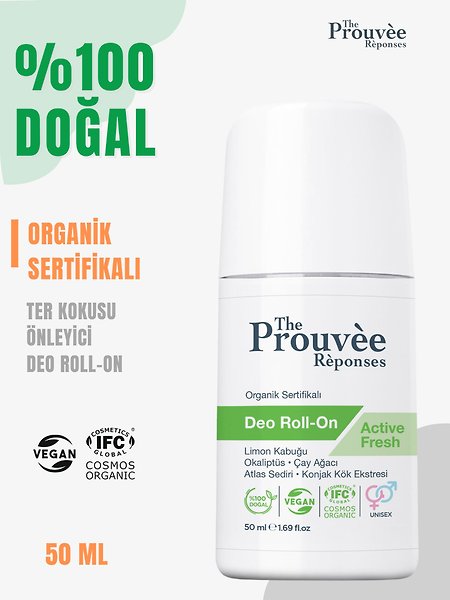 The Prouvee Reponses Deo Roll-On 50ml %100 Organik