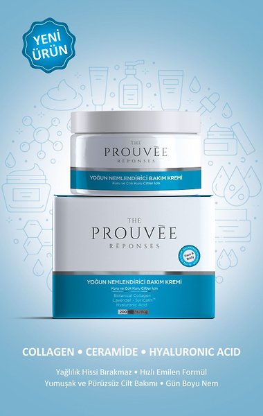 The Prouvee Reponses Yoğun Nemlendirici Bakım Kremi 200ML Collagen Ceramide Hyaluronik Asid Lavanta