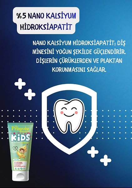 The Prouvee Reponses %100 Doğal Organik Bebek ve Çocuk Muzlu Diş Macunu 50 ml (Florürsüz)