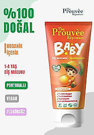 The Prouve Reponses %100 Doğal Organik Bebek ve Çocuk Portakallı Diş Macunu 50 ml (Florürsüz)