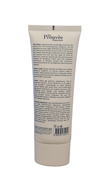 The Prouvee Reponses 50+ SPF Bebek & Çocuk Güneş Kremi 100 ml