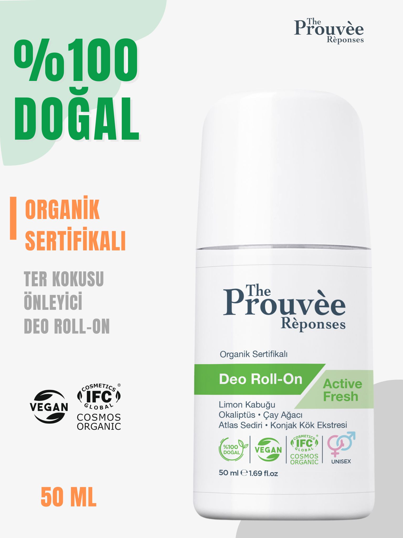 Deo Roll-On 50ml %100 Organik