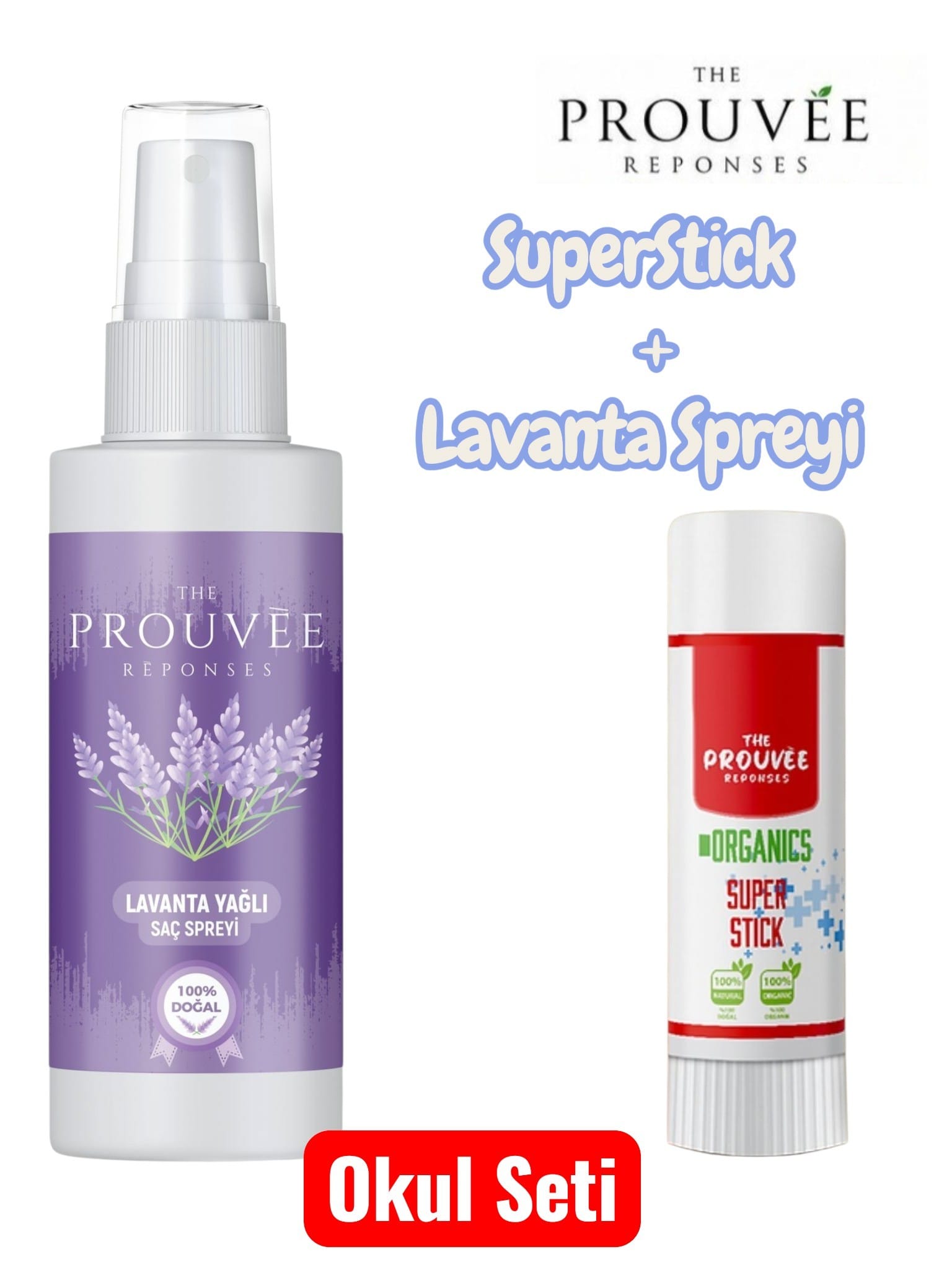 The Prouvee Reponses Lavanta Yağlı Saç Spreyi 50ml + The Prouvee Reponses Super Stick 15ml